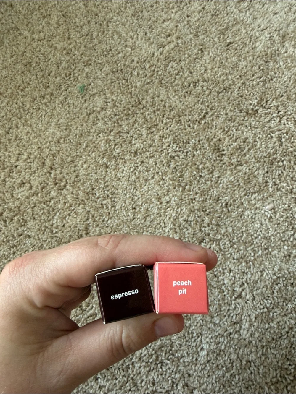 RHODE Peptide Lip Tints — Peach and Espresso